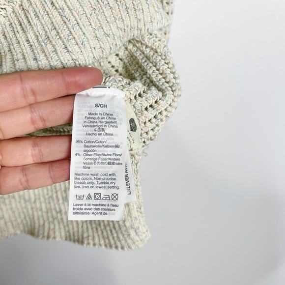 Madewell Small S Rainbow Marled Seville Pullover Sweater V Neck Cotton Boxy Fit - Picture 8 of 11